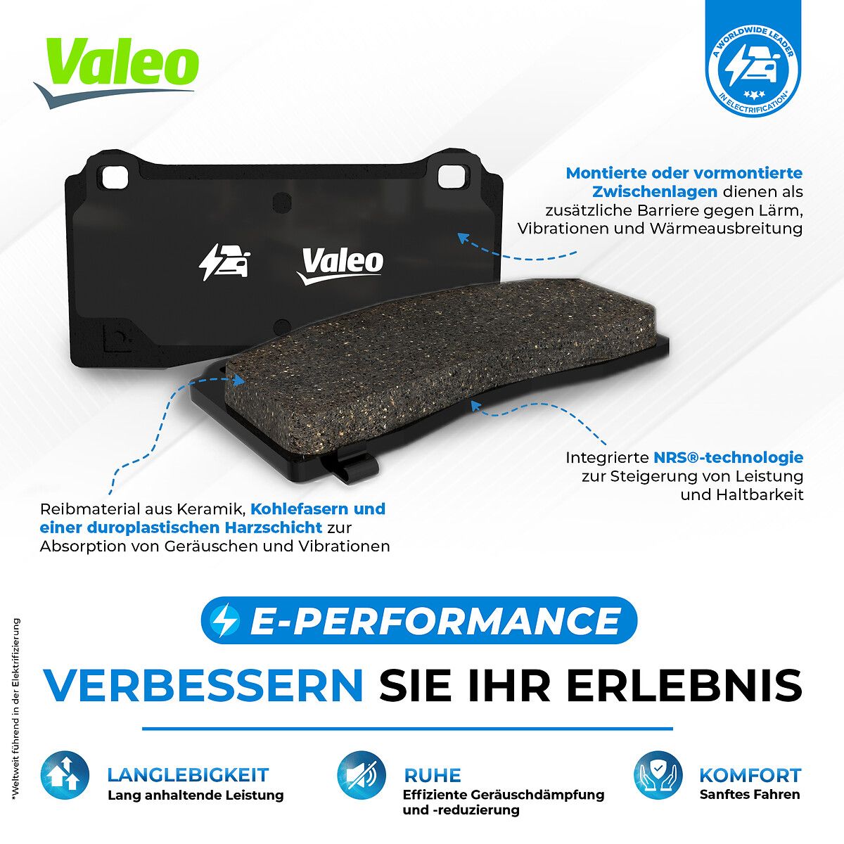 Jogo de 4 pastilhas de travão VALEO ref. 610350
